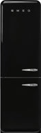 SMEG FAB32LBL6 Kühl-/Gefrierkombination Linksanschlag Schwarz 50s Style,
