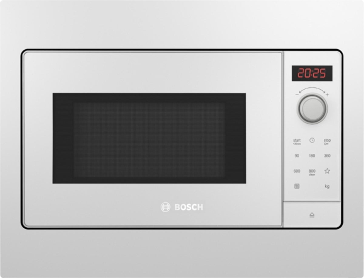 Bosch BFL523MW3, Integriert, Solo-Mikrowelle, 20 l, 800 W, Eingebautes Display, LED