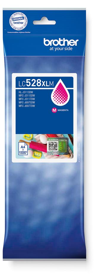 Brother LC528XLM, Ultra hohe Rendite, Magenta, Tinte auf Pigmentbasis, 1 Stück(e), 10000 Seiten, Einzelpackung
