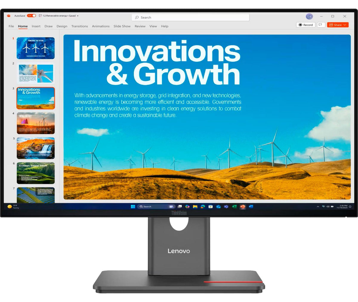 Lenovo ThinkVision P24QD-40 Monitor, 60,5 cm (23.8