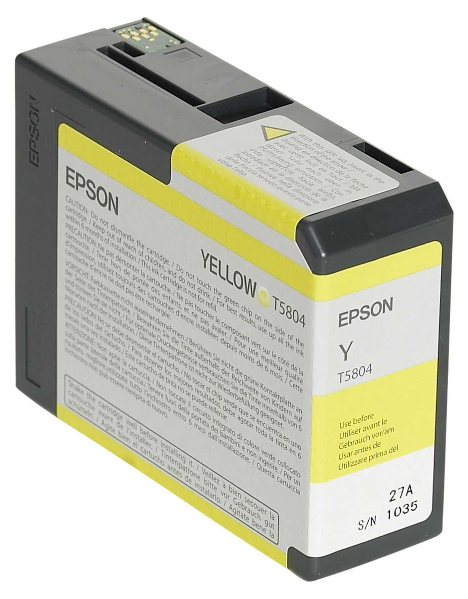 Epson Singlepack Yellow T580400, Gelb, Tinte auf Pigmentbasis, 80 ml, 1 Stück(e), Einzelpackung