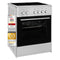 Exquisit ECM 6-4 Inox Elektro-Standherd | Glaskeramik | Ober- / Unterhitze |  Grill | Umluft | Inox