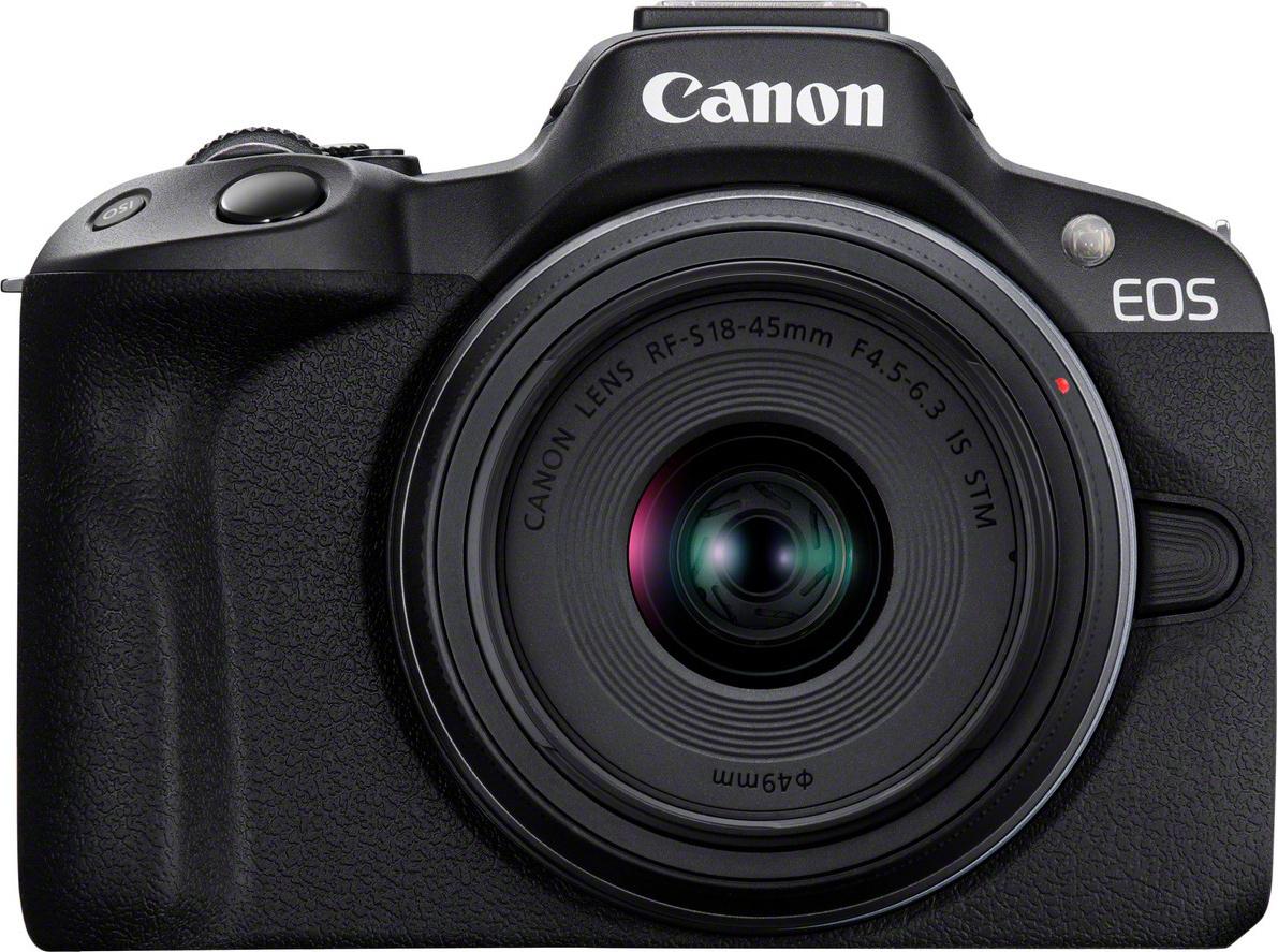 Canon EOS R50, Schwarz + RF-S 18-45 IS STM + RF-S 55-210mm F5-7.1 IS STM Kit, 24,2 MP, 6000 x 4000 Pixel, CMOS, 4K Ultra HD, Touchscreen, Schwarz