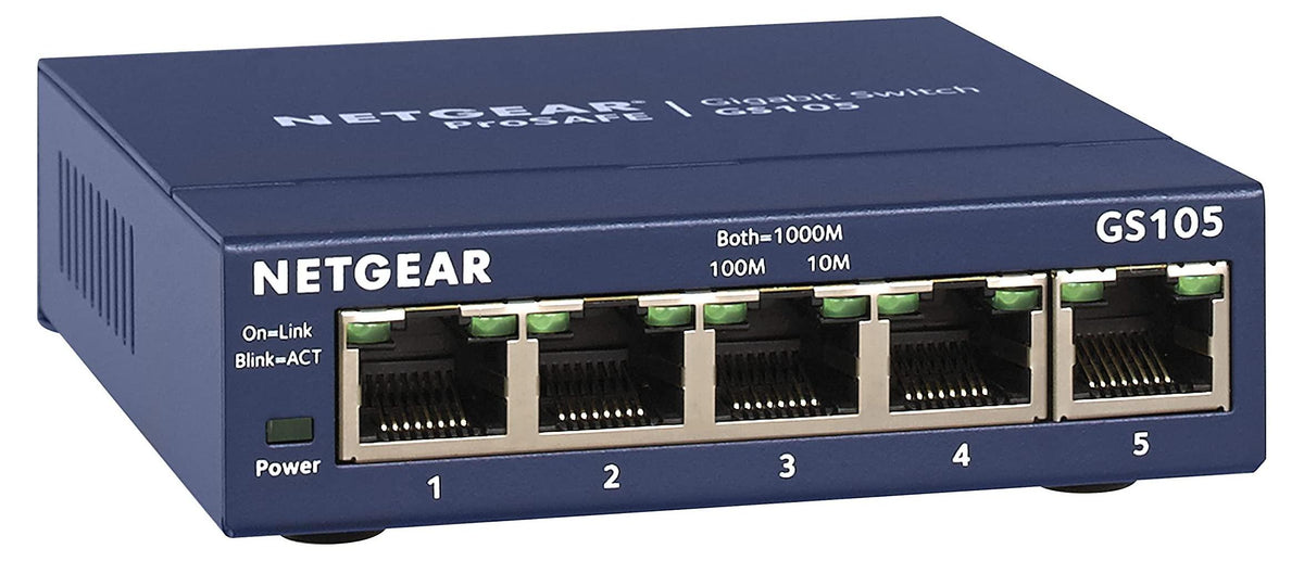 NETGEAR GS105, Unmanaged, Gigabit Ethernet (10/100/1000), Vollduplex