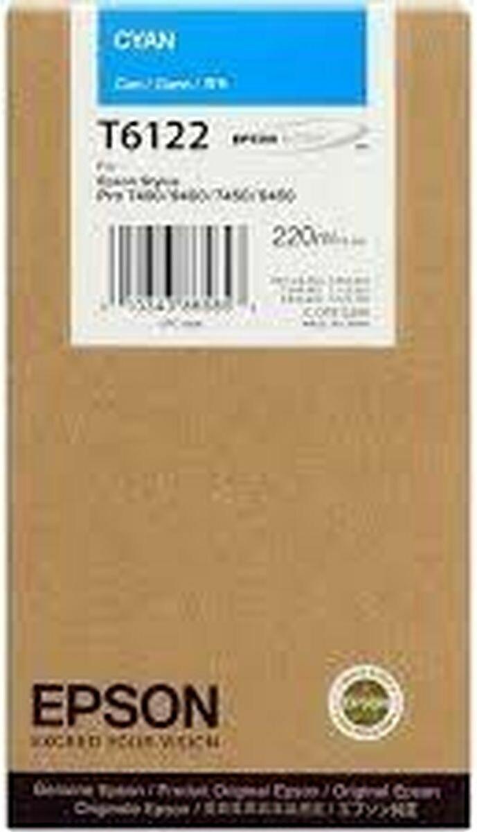 Epson Singlepack Cyan T612200, 220 ml, Cyan, 220 ml, 1 Stück(e), Einzelpackung