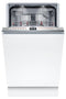 Bosch Serie 6 SPV6EMX09E, Voll integriert, Single (45 cm breit), Edelstahl, Tasten, 1,75 m, 1,65 m