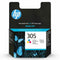 HP 305 Cyan/Magenta/Gelb Original Druckerpatrone, Standardertrag, Cyan, Magenta, Gelb, Tinte auf Farbstoffbasis, 2 ml, 1 Stück(e), Einzelpackung