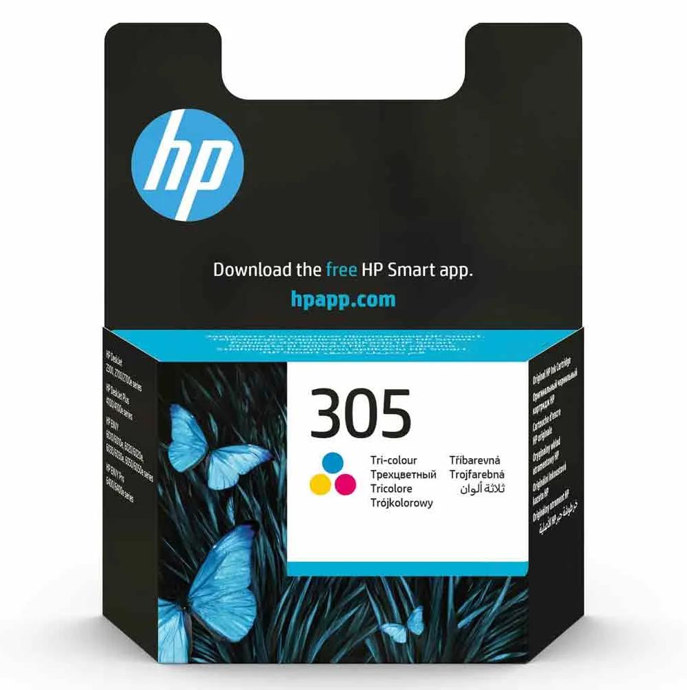 HP 305 Cyan/Magenta/Gelb Original Druckerpatrone, Standardertrag, Cyan, Magenta, Gelb, Tinte auf Farbstoffbasis, 2 ml, 1 Stück(e), Einzelpackung
