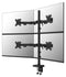 Neomounts DS60-600BL2-2 Quadruple-Monitorarm für vier Bildschirme 10-32