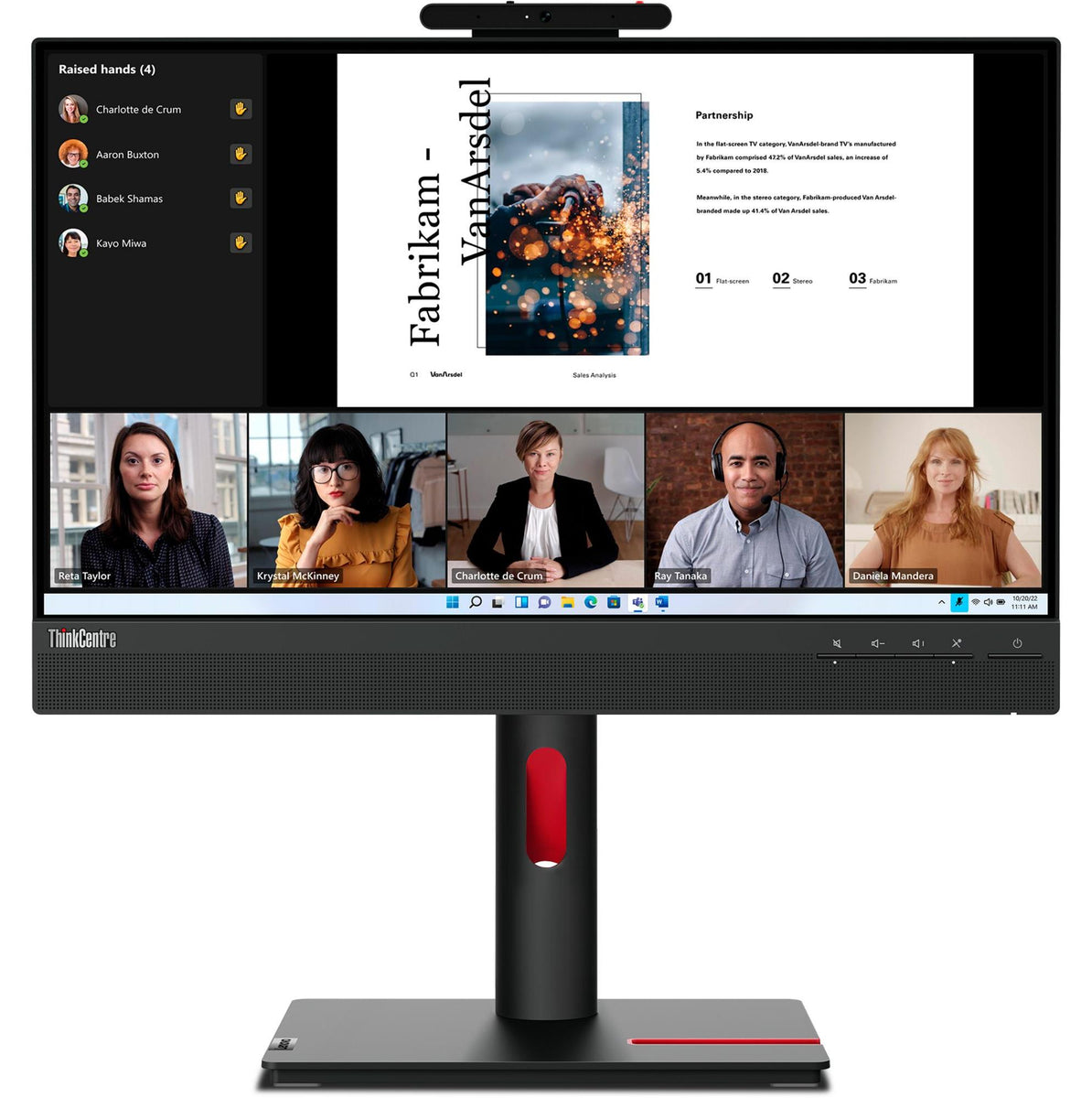 Lenovo ThinkCentre TIO-22 Gen5 Monitor, 54,6 cm (21.5