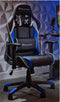 X Rocker Agility Compact eSports Gaming Bürostuhl für Teenager, Gaming-Sessel, 100 kg, Gepolsterter, ausgestopfter Sitz, Vernetzte Rückenlehne, Schwarz, Schwarz, Blau