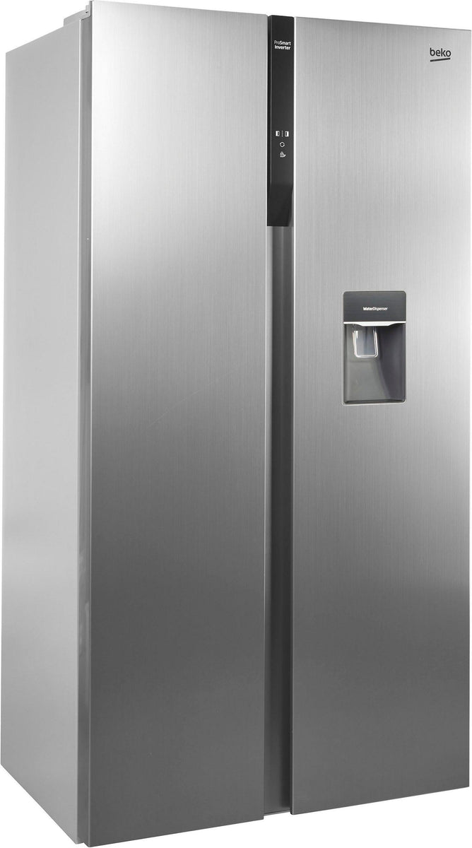 Beko GNO5322WDXPN, Freistehend, Amerikanische Tür, Edelstahl, LED, An Tür, 529 l