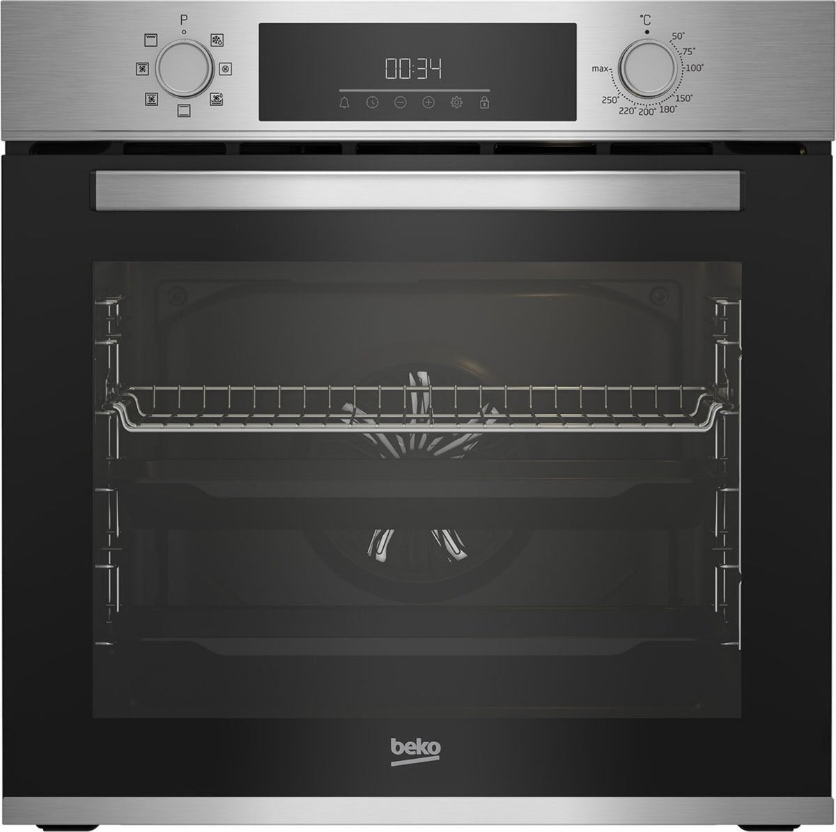 Beko BBIM12300X, Medium, Elektrischer Ofen, 72 l, 2500 W, 72 l, Kombi-Dampf