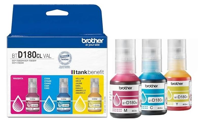 Brother BTD180CLVAL, Original, Cyan, Magenta, Gelb, Brother, DCP-T580DW, DCP-T583DW, DCP-T780DW, 5000 Seiten, 3 Stück(e)