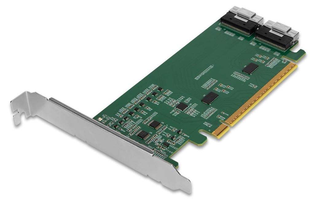 Icy Dock MB308A, PCIe, SAS, Edelstahl, Grün, PC, 100 MHz, 256 Gbit/s