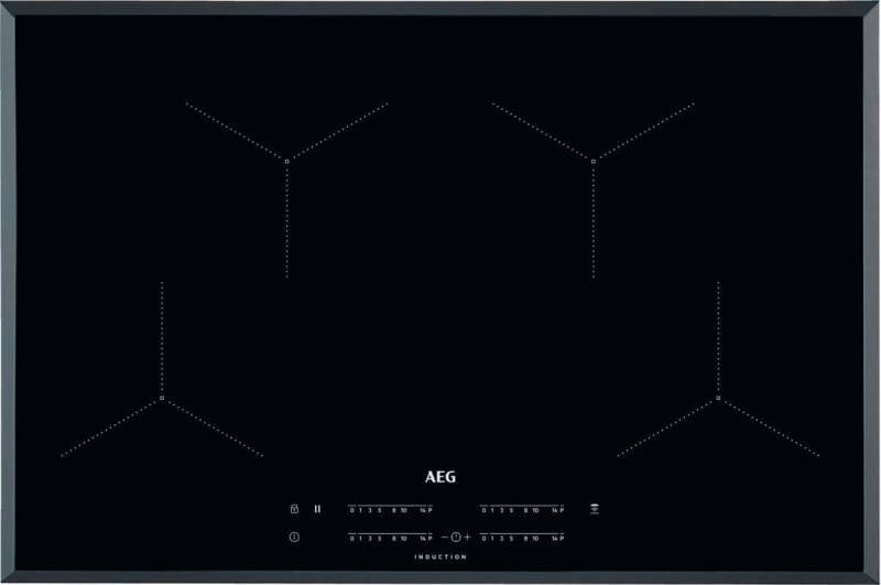 AEG IKB84431FB, Schwarz, Integriert, Zonen-Induktionskochfeld, Keramik, 4 Zone(n), 4 Zone(n)