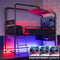 XRocker Gaming Hochbett Contra/TV-Halterung/Metall/schwarz