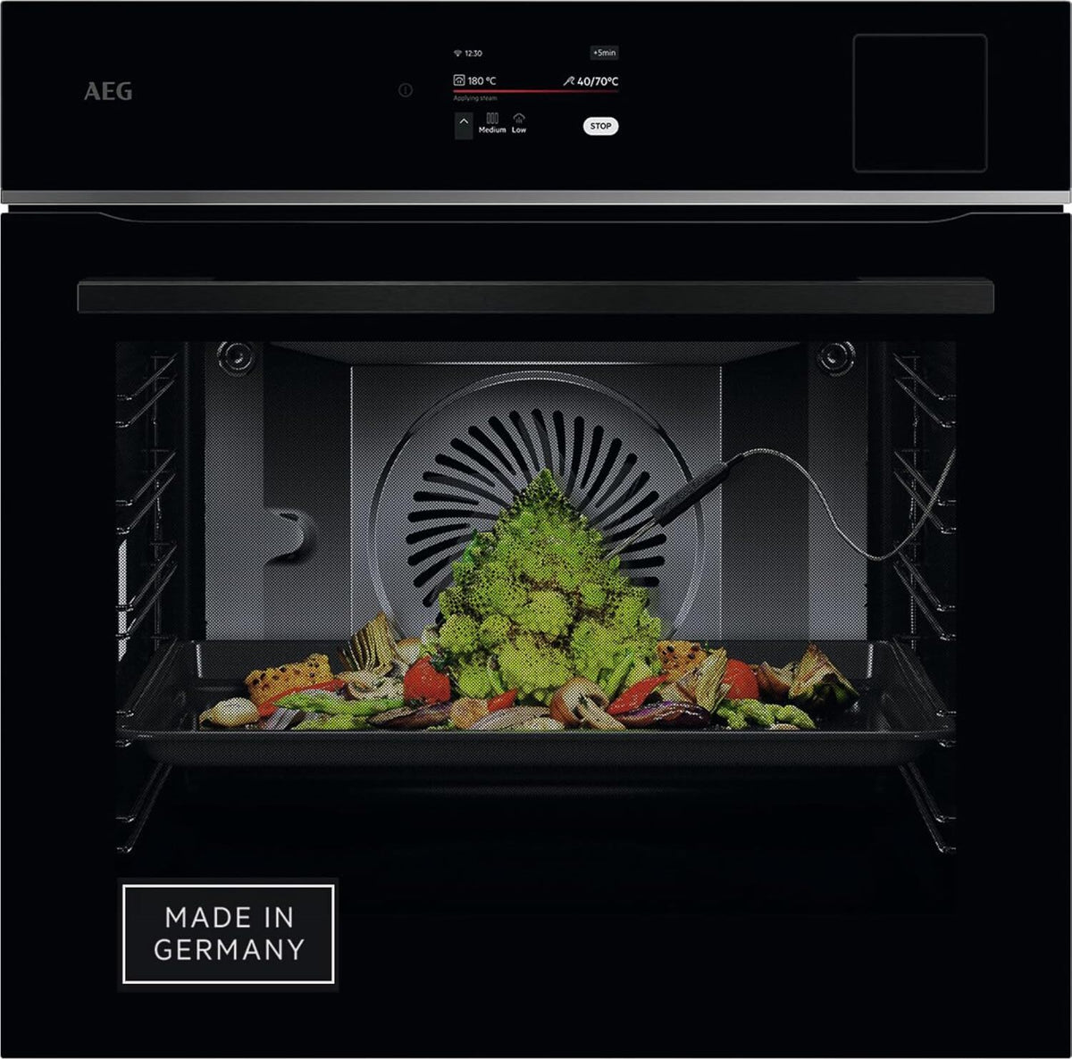 AEG TP8SB73ZAB, Medium, Elektrischer Ofen, 70 l, 3500 W, 2300 W, Integriert
