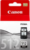 Canon PG-512 Tinte Schwarz mit hoher Reichweite, Schwarz, Tinte auf Pigmentbasis, 1 Stück(e), 401 Seiten