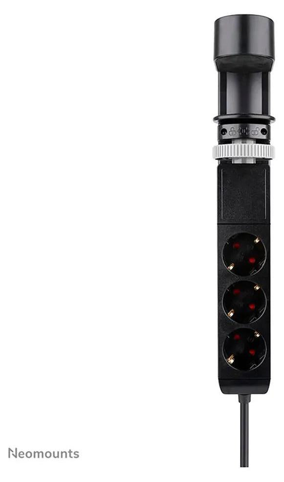 Neomounts DS22-840BL6 Tischsteckdose mit Klemme und USB-C- und USB-A-Anschlüssen - Schnellladung, 1,4 m, Drinnen, Typ F, Kunststoff, Schwarz, Kunststoff