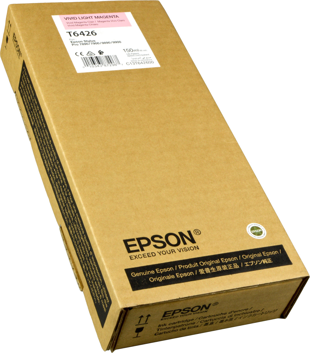 Epson T6426 Vivid Light Magenta-Tintenpatrone (150 ml), Standardertrag, Magenta, Tinte auf Pigmentbasis, 150 ml, 1 Stück(e), Einzelpackung