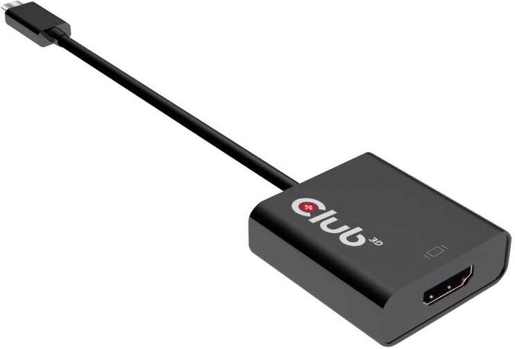 CLUB3D USB 3.1 Type C auf HDMI 2.0 UHD 4K 60Hz Aktiver Adapter, 0,15 m, USB Typ-C, HDMI Typ A (Standard), Stecker, Buchse, Gerade