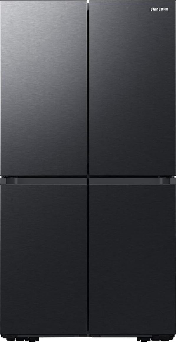 Samsung 4-Türen French Door Kühlschrank mit AI Energy Mode, 649 ℓ, Freistehend, French door, Schwarz, Berührung, LED, Innen