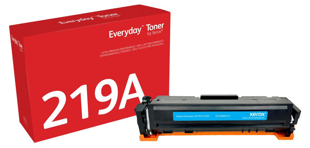 Everyday™ Cyan Tonermodul von kompatibel mit HP 219A (W2191A), Standardkapazität, 1200 Seiten, Cyan