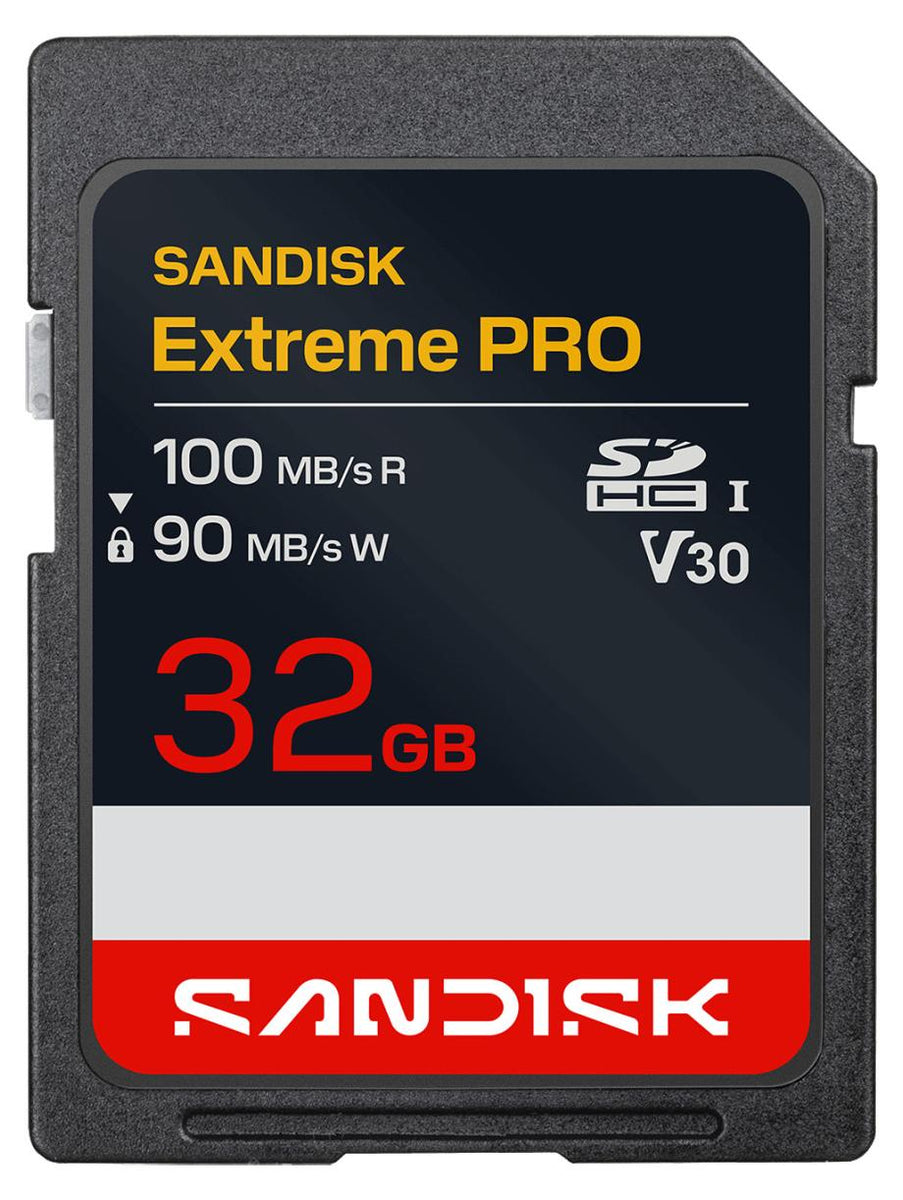 SanDisk Extreme Pro, 32 GB, SDHC, UHS-I, 100 MB/s, 90 MB/s, V30
